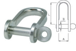 Sjakkel D rustfri 5 mm. 2-pk